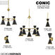 Conic 2 Light 5.5 inch Honey Gold Wall Sconce Wall Light